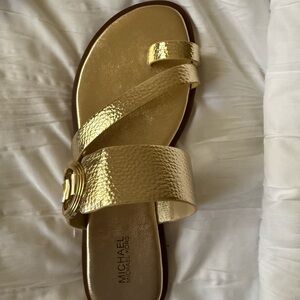 Michael Kors Shimmering Gold Sandals